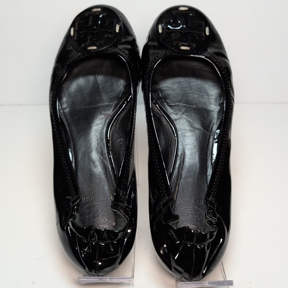 Tory Burch Minnie slip on leather glossy ballerina flats woman's size 7 - Picture 6 of 16